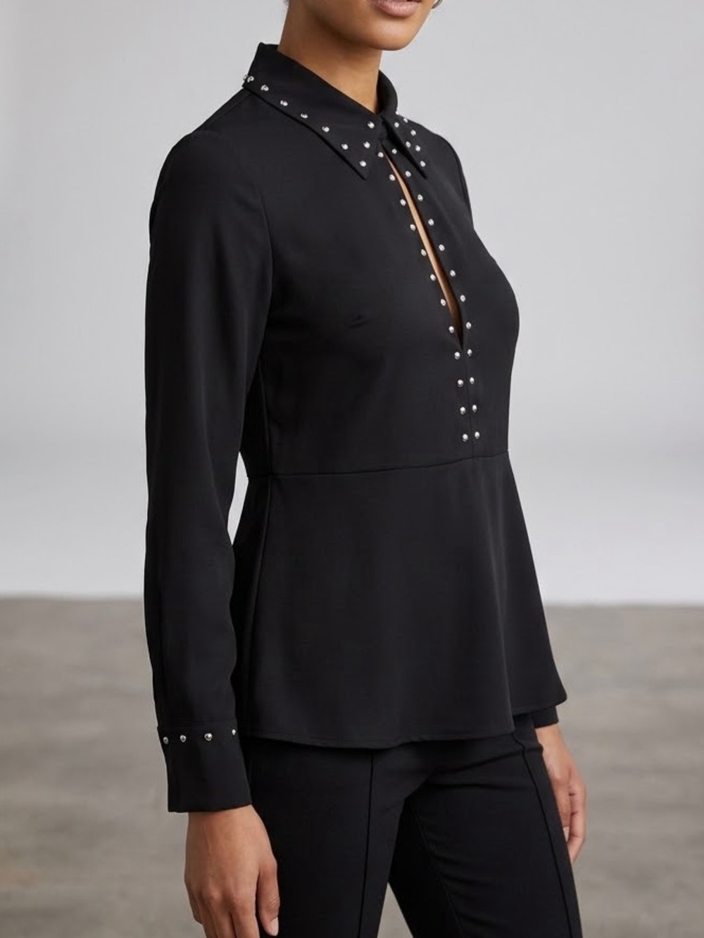 Zara Stud Trim Blouse